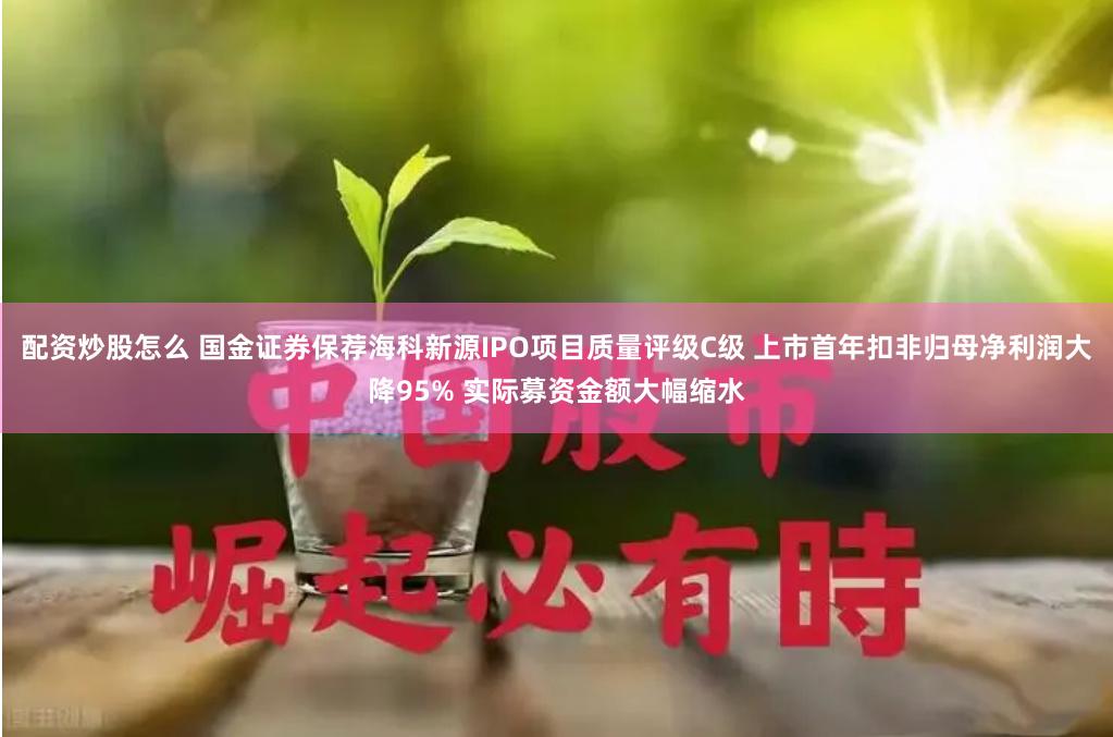 配资炒股怎么 国金证券保荐海科新源IPO项目质量评级C级 上市首年扣非归母净利润大降95% 实际募资金额大幅缩水